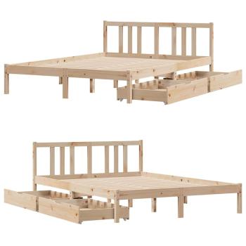 Massivholzbett ohne Matratze 120x200 cm Kiefernholz