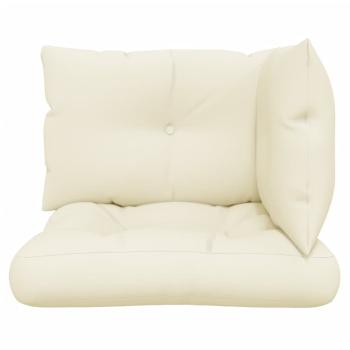 Palettenkissen 3-tlg. Creme Stoff