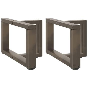 ARDEBO.de - Couchtischbeine T-Form 2 Stk. Naturstahl 40x25x(30-31) cm Stahl