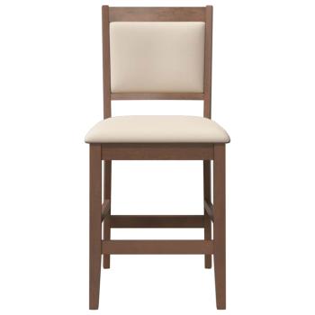 Barhocker mit Kissen 2 Stk. Braun Massivholz Gummibaum