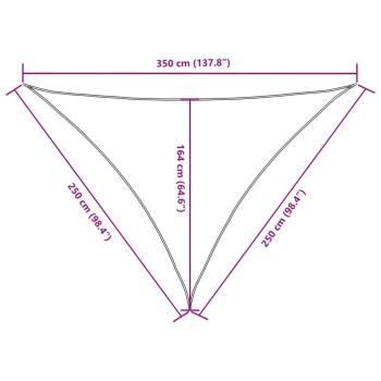 Sonnensegel Oxford-Gewebe Dreieckig 2,5x2,5x3,5 m Rot