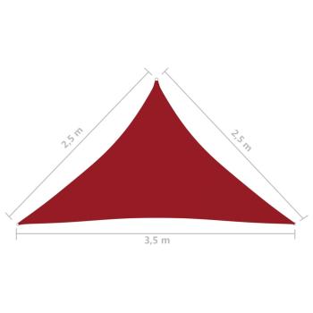 Sonnensegel Oxford-Gewebe Dreieckig 2,5x2,5x3,5 m Rot