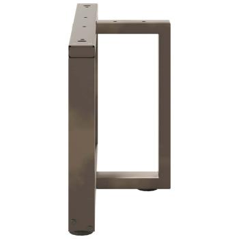 Couchtischbeine T-Form 2 Stk. Naturstahl 60x25x(42-43) cm Stahl