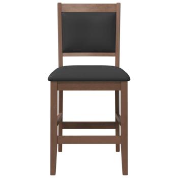 Barhocker mit Kissen 2 Stk. Braun Massivholz Gummibaum