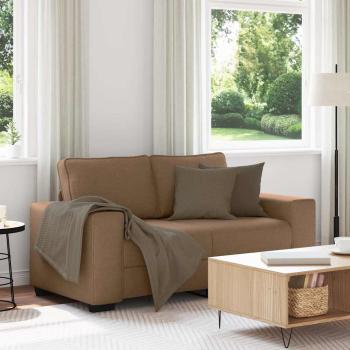 ARDEBO.de - 2-Sitzer-Sofa Braun 120 cm Stoff