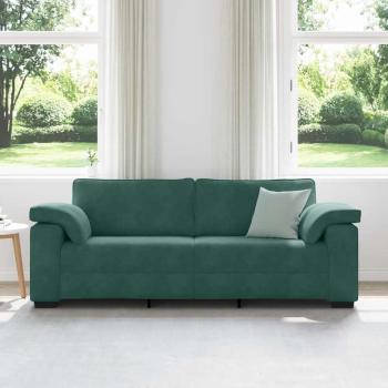 3-Sitzer-Sofa Dunkelgrün 178 cm Samt