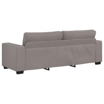 2-tlg. Sofagarnitur mit Kissen Taupe Stoff