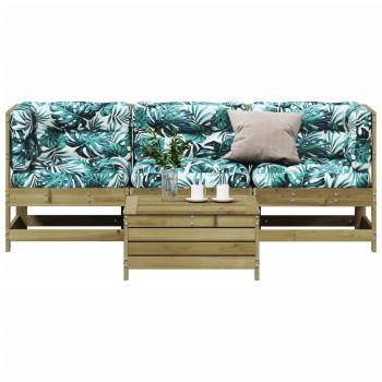 ARDEBO.de - 4-tlg. Garten-Lounge-Set mit Kissen Kiefernholz Imprägniert