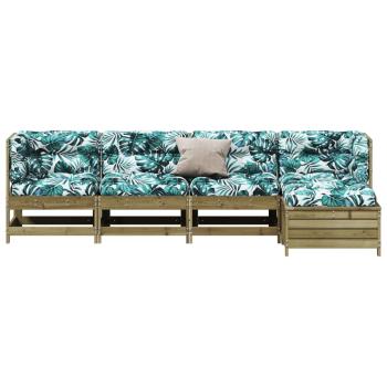 5-tlg. Garten-Lounge-Set mit Kissen Imprägniertes Kiefernholz