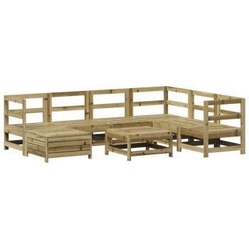 8-tlg. Garten-Sofagarnitur Kiefernholz Imprägniert