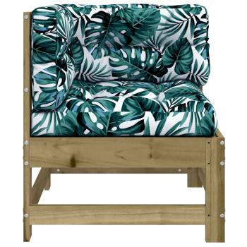 Ecksofa mit Kissen Kiefernholz Imprägniert