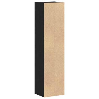 Bücherregal Schwarz Eichen-Optik 36x30x143 cm Holzwerkstoff