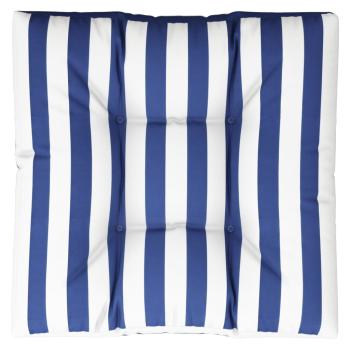 Palettenkissen Blau Weiß Gestreift 80x80x12 cm Stoff