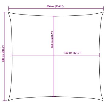 Sonnensegel Oxford-Gewebe Quadratisch 6x6 m Beige