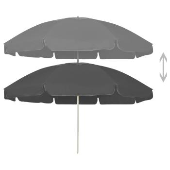 Strandschirm Anthrazit 240 cm