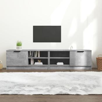 ARDEBO.de - TV-Schränke 2 Stk. Betongrau 80x35x36,5 cm Holzwerkstoff