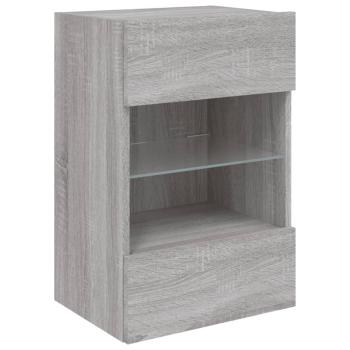 TV-Wandschränke mit LED-Leuchten 2 Stk. Grau Sonoma