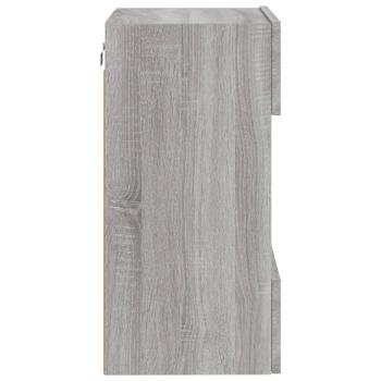 TV-Wandschränke mit LED-Leuchten 2 Stk. Grau Sonoma