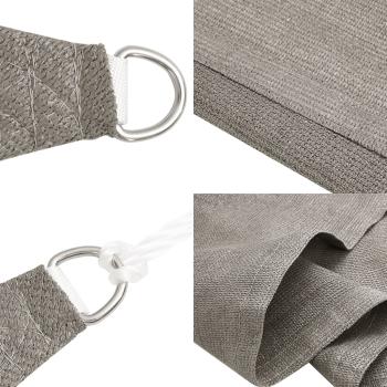 Sonnensegel 160 g/m² Dreieckig Hellgrau 5x7x7 m HDPE