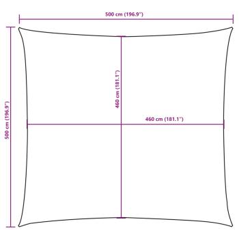 Sonnensegel Oxford-Gewebe Quadratisch 5x5 m Creme