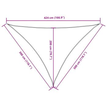 Sonnensegel Oxford-Gewebe Dreieckig 3x3x4,24 m Braun