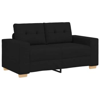 Zweisitzer-Sofa Schwarz 120 cm Stoff