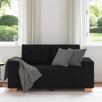 Zweisitzer-Sofa Schwarz 120 cm Stoff