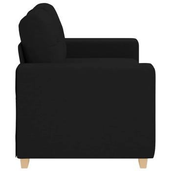 Zweisitzer-Sofa Schwarz 120 cm Stoff