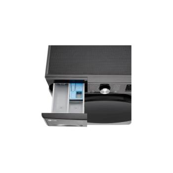LG W4WR7096YB 6kg/ 9kg Stand Waschtrockner, 60 cm breit, 1400 U/ Min, WiFi, Kindersicherung, AI DD, Steam, Nachlegefunktion, platinum black