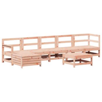 7-tlg. Garten-Lounge-Set Massivholz Douglasie