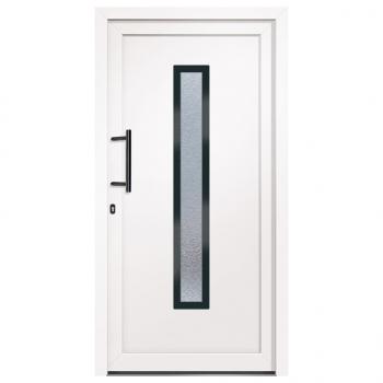 Haustür Weiß 108x208 cm PVC