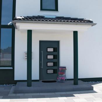 ARDEBO.de - Haustür Anthrazit 100x210 cm Aluminium und PVC