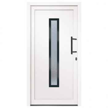 Haustür Weiß 108x208 cm PVC