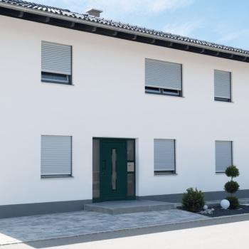ARDEBO.de - Haustür Anthrazit 108x208 cm PVC