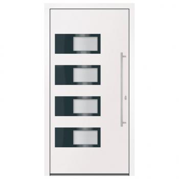 Haustür Weiß 110x210 cm Aluminium und PVC