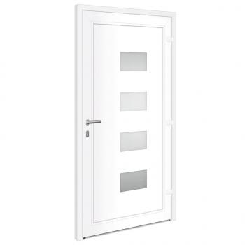 Haustür Weiß 110x210 cm Aluminium und PVC