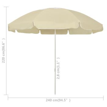 Strandschirm Sandgelb 240 cm