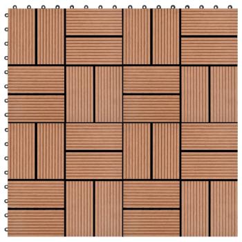 ARDEBO.de - 22 Stk. Terrassenfliesen 30 x 30 cm 2 qm WPC Braun