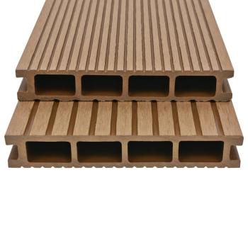 WPC Hohlkammer Terrassendielen mit Zubehör 20 m² 2,2 m Teak