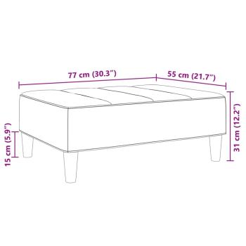Fußhocker Schwarz 77x55x31 cm Stoff