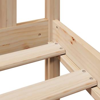 Massivholzbett mit Regal ohne Matratze 180x200 cm Kiefernholz