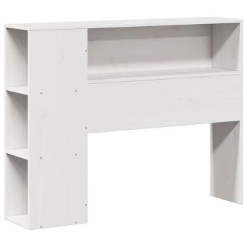 Kopfteil mit Stauraum Weiß 75 cm Massivholz Kiefer