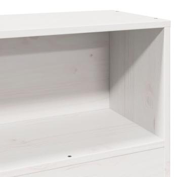 Kopfteil mit Stauraum Weiß 75 cm Massivholz Kiefer