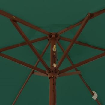 Sonnenschirm mit Holzmast Grün 196x231 cm