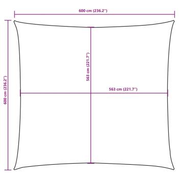 Sonnensegel Oxford-Gewebe Quadratisch 6x6 m Rot