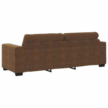 Set aus 2 Braun Stoff, Holz Groß Sleek Sofa Rechteckig