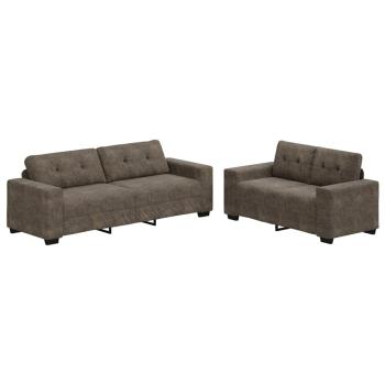 Set aus 2 Dunkelgrau Polyesterstoff Groß Langlebig Sofa Set