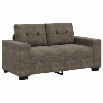 Set aus 2 Dunkelgrau Polyesterstoff Groß Langlebig Sofa Set