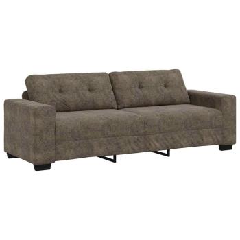 Set aus 2 Dunkelgrau Polyesterstoff Groß Langlebig Sofa Set