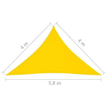 Sonnensegel Oxford-Gewebe Dreieckig 4x4x5,8 m Gelb